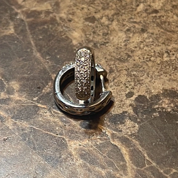 michael hill Jewelry - 10k Real White Gold .25 Carat Diamond Weight Huggies🥰🥰